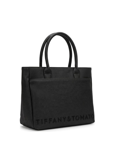 Tiffany & Tomato Tiffany Tomato Kadın El & Omuz Çantası Fermuarlı Astarlı Ve İç Bölmeli Siyah 43684632