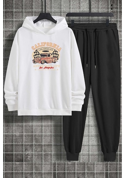 Uyguntarz Unisex California Eşofman Takımı Beyaz