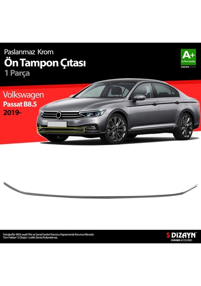 S-dizayn Vw Passat B8.5 Krom Ön Tampon Çıtası 2019-2023