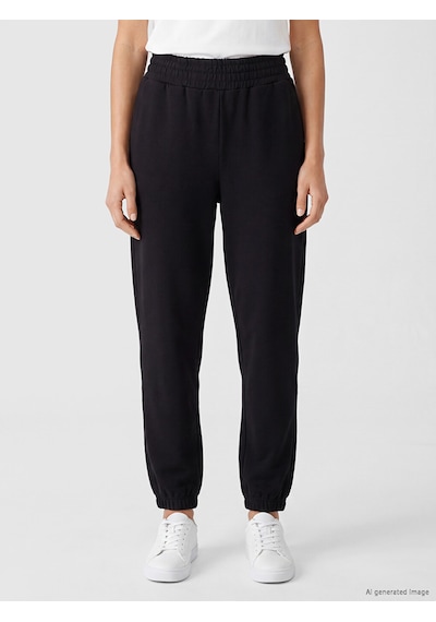 LC Waikiki Lc Waıkıkı Siyah Beli Lastikli Kadın Jogger Eşofman Altı