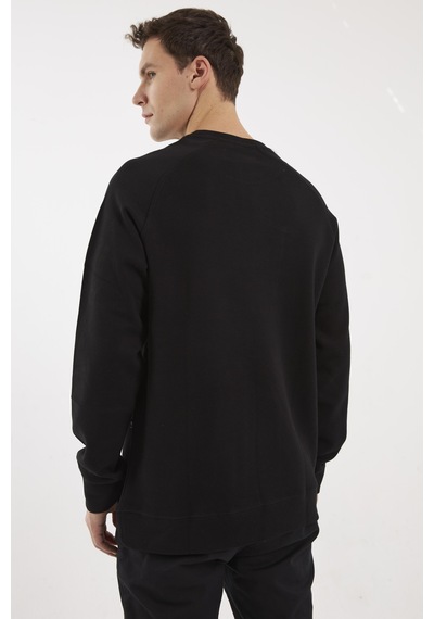 The Crow Brand Siyah O-yaka Sweatshırt Siyah