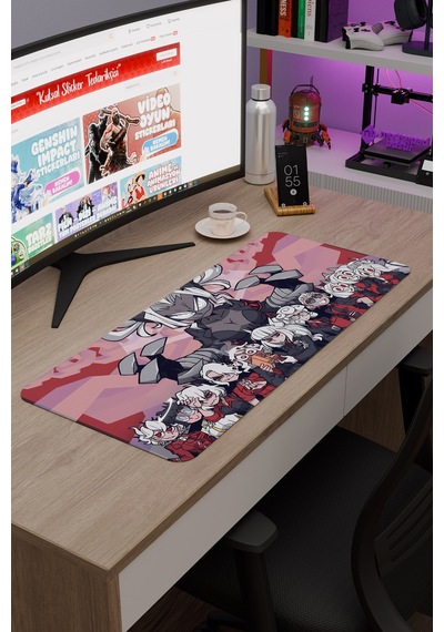 Helltaker Kaymaz Dikişli Kauçuk Oyuncu Mousepad V1 - 70x30 Xl Gaming Mouse Pad Fare Altlığı