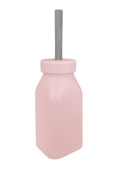 Oioi Hüp + Up -şişe + Pipet - Pinky Pink/powder Grey .
