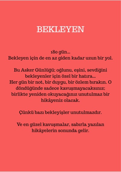Asker Günlüğü, Anı Defteri, Hatıra Defteri, Özel Hediye Çok Renkli