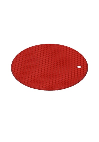 2'li Silikon Nihale, Petek Desenli Kalburbastı Kalıbı, Tutacak Kırmızı/gri Çap: 17,5cm Silikon Diğer