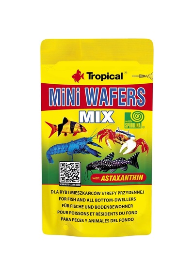 Tropical Mini Wafers Mix 18gr Vatoz Ve Çöpçü Balığı Yemi