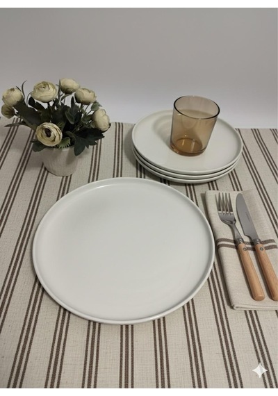 Moderna 6 Parça 27 Cm Servis Tabağı Krem Krem