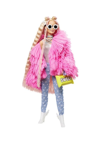 Barbıe Pembe Ceketli Bebek extra