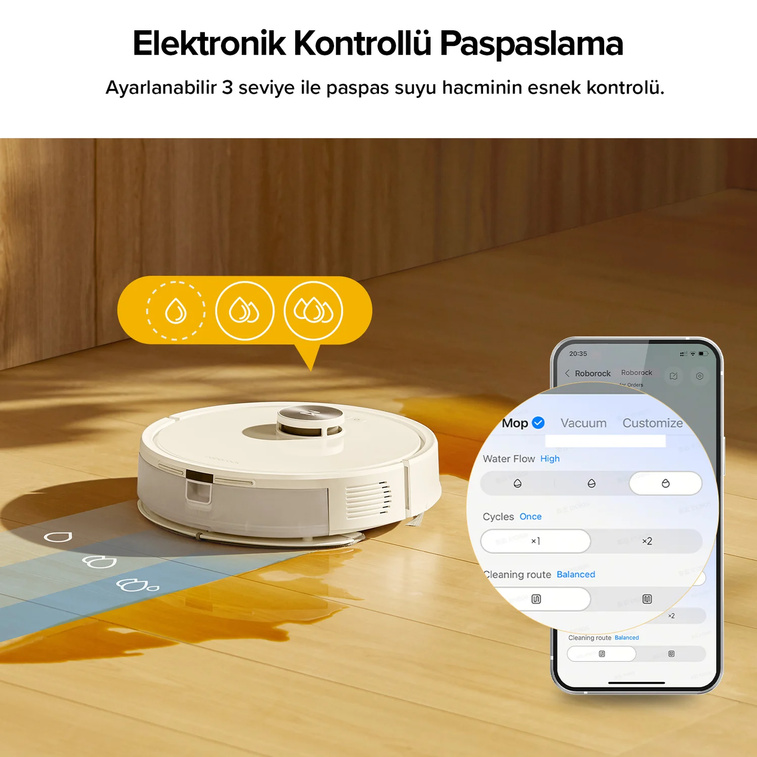 Roborock Q8 Plus Akıllı Robot Robot Süpürge Beyaz