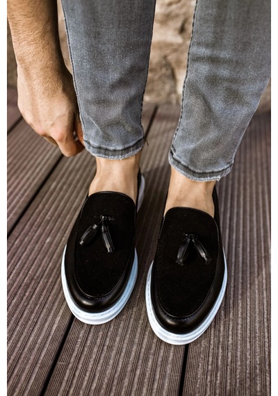 Chekich Ch002 - Cbt Loafer Pelle Erkek Ayakkabı Sıyah Siyah