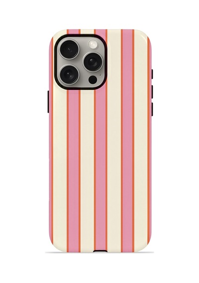 Apple iPhone Uyumlu 15 Pro Vorian Çift Katmanlı Kılıf Sunset Candy Stripe