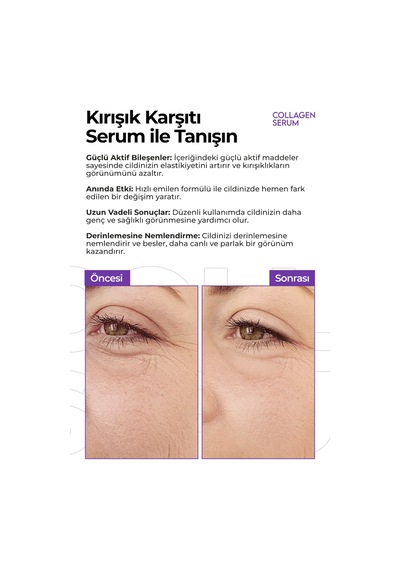 Kırışıklık Ve Yaşlanma Karşıtı Besleyici Collagen Serum 50ml