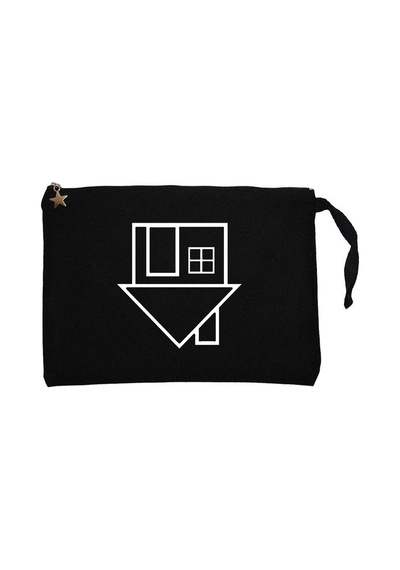 The Neighbourhood Black Logo Siyah Clutch Astarlı Cüzdan / El Çantası