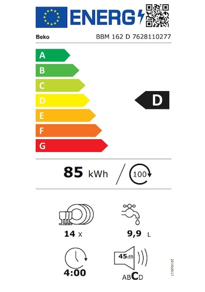Beko BBM 162 D 6 Programlı Ankastre Bulaşık Makinesi