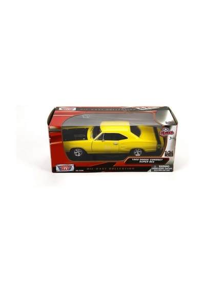 Motormax 1969 Dodge Coronet Super Bee 1/24 Sarı Model Araba