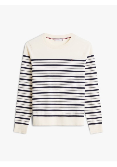 Tommy Hilfiger Co Jersey Fıne Gg Ls C-nk Swt Kadın Siyah Kazak - Ww0ww44984 Siyah