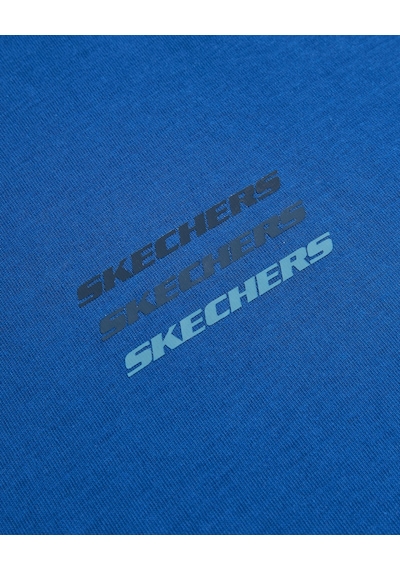 Skechers Essential M Short Sleeve  T-Shirt Erkek Mavi Tshirt S241007-403