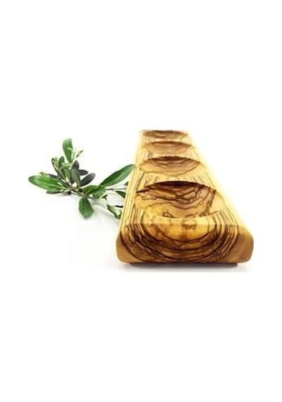 Zethome Zeytin Ağacı Ahşap Sosluk Çerezlik Dörtlü