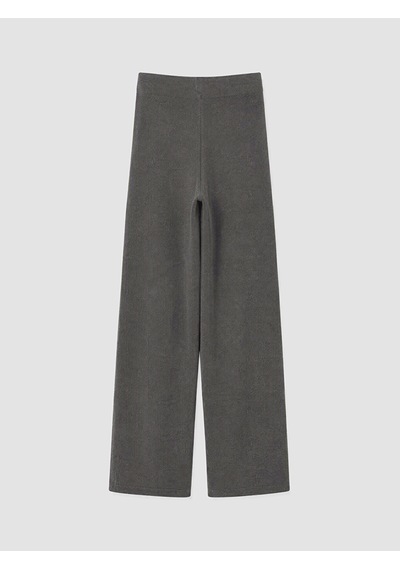Lcw Everyday Gri Beli Lastikli Geniş Paça Kadın Triko Pantolon