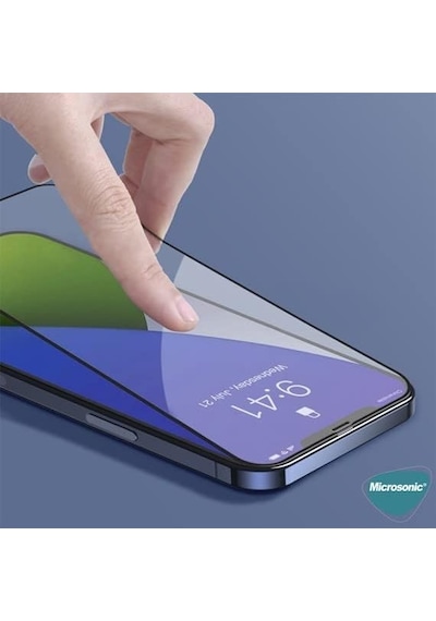Apple İphone 16 Plus Tam Kaplayan Temperli Cam Ekran Koruyucu Siyah