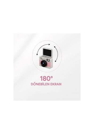 Mini Dijital Retro Kamera - Dönebilen Ekran - Flaşlı Çok Renkli