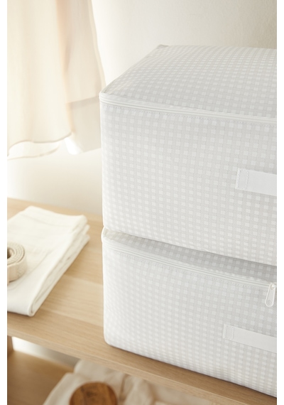 Home Wave 4'lü Orta Boy Gri Pötikare Hurç Set 52 x 28 x 21 cm
