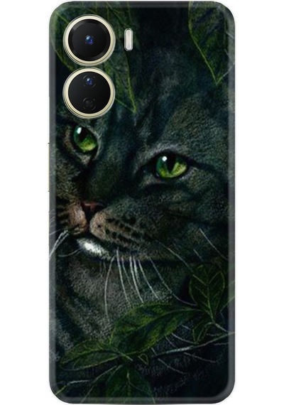 Vivo Y16 Kilif Resimli Silikon Flowers Cat 1345 566401241