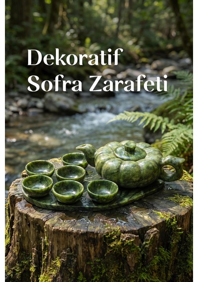 Serpantin Taşı Çay Seti