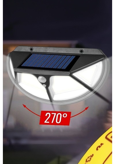 Bahçe Aydınlatma Led Lambası Güneş Enerjili Şarj Olan Led Lamba Siyah
