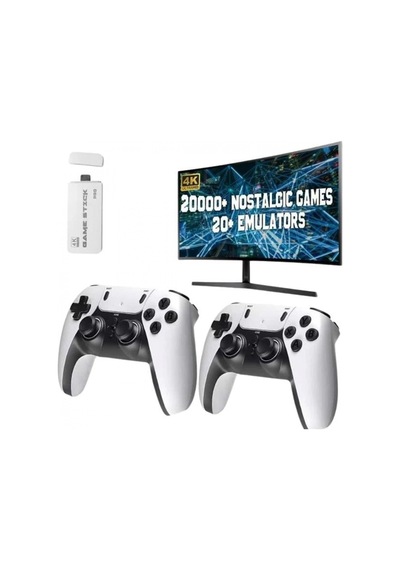 3d 4k Hd 2.4g Kablosuz Çift Kollu Game Stick Retro Oyun Konsolu