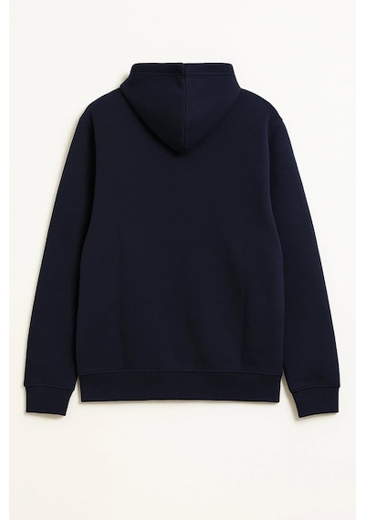Kadın Fermuarlı Kapüşonlu Cepli İçi Polarlı Sweatshirt Lacivert