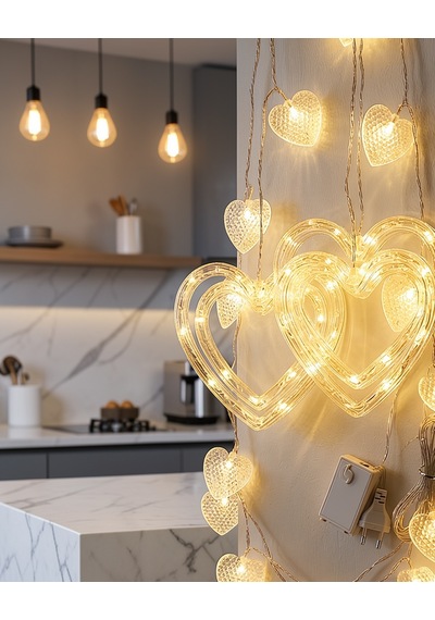 Led Kalp Şeklinde Neon Görünüm Işık Uczzzkalpşeklindeled-3 Çok Renkli