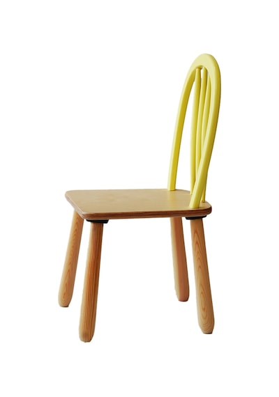 Woodnjoy Ahşap Macaron Sandalye Sarı Sarı