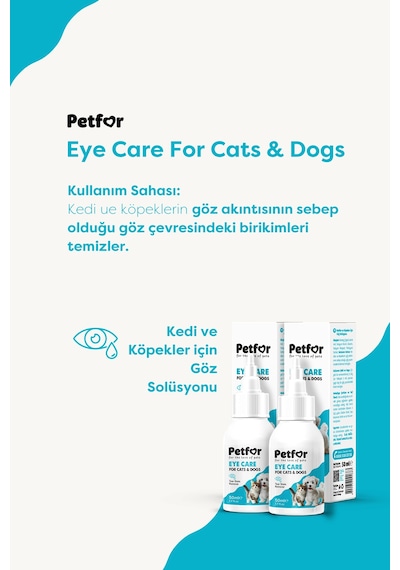 Kedi Ve Köpekler İçin Göz Bakım Damlası 50 Ml X2 Adet