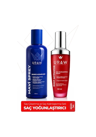 Mavi Sprey & Root Activator Saç Çıkarma Ve Saç Kalınlaştırma Tam Bakım Seti
