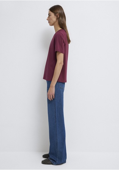 Mavi - Bordo Basic Tişört 1600965-70393 Bordo