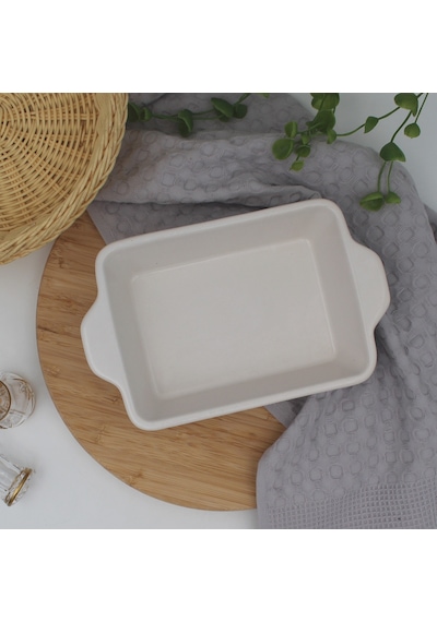 Arna 22 Cm Yanmaz Yapışmaz Fırın Kabı Beyaz