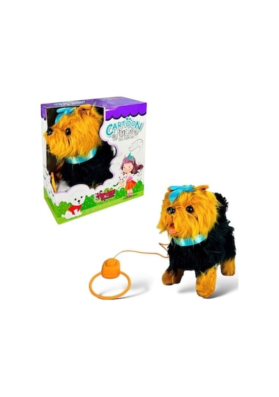 Vardem Tasmalı Hareketli Yürüyen Peluş Köpek Fiyonklu
