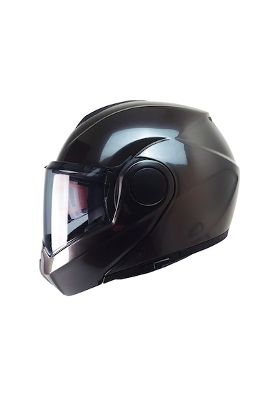 Motosiklet Kask Modüler 180 Derece Çene Açılır Abs Material Jeans Motorcu Kaskı- Siyah