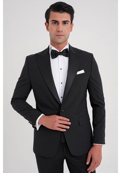 Efor Black 081 Takım Slim Siyah Siyah