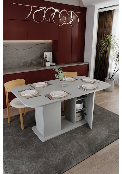 Modern Dolaplı 6 Kişilik Mutfak Yemek Masası %100 Mdf Mutfak Yemek Odası Masası Ym06 Kül Gri Modern Dolaplı 6 Kişilik Mutfak Yemek Masası %100 Mdf Mutfak Yemek Odası Masası Ym06 Kül Gri