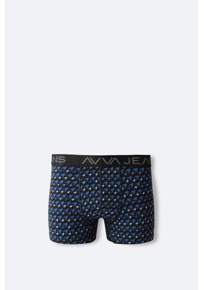 Avva Erkek Lacivert Pamuklu Desenli Tekli Regular Fit Boxer A42y9534