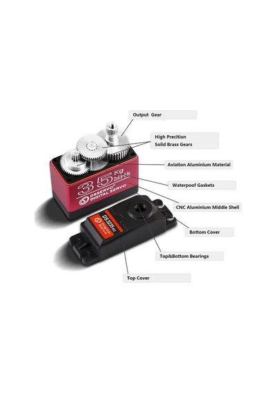 Dsservo Ds3235 35kg Servo Motor - 180 Derece - Su