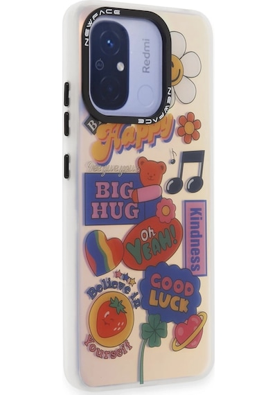 Gld-spt- Newface Xiaomi Redmi 12c Kılıf Estoril Desenli Kapak - Estoril - 15