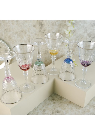 Aryıldız Fiona 6'lı Uzun Kadeh Platin 300 Ml Renkli