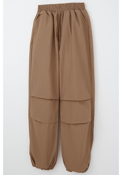 Breeze Kız Çocuk Paraşüt Jogger Paça Pantolon 6-12 Yaş, Kahverengi Kahverengi