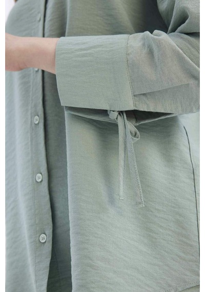 DeFacto Regular Fit Basic Düz Uzun Kollu Gömlek C3819AX25SPGN1110