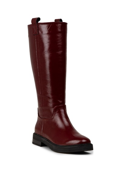 Deery Kadın Hakiki Rugan Bordo Çizme - M2135zbrdc01 Bordo