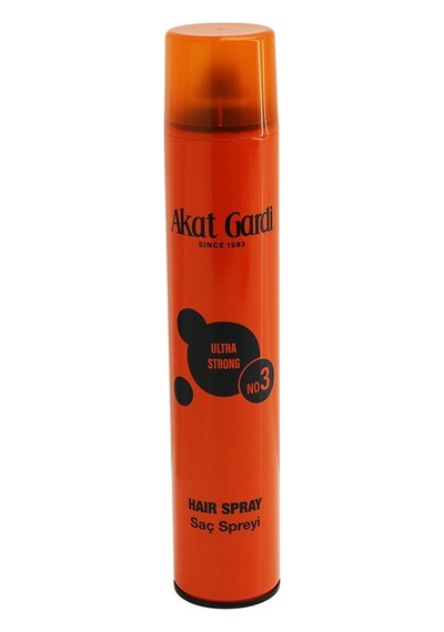 Akat Gardi Saç Spreyi 400ml No:3 Turuncu Ultra Strong - 12'li Paket
