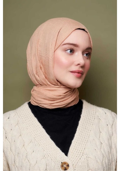 Bambu Şal Tesettür, Pamuklu, Hafif, Rahat, Şık, Yüksek Kalite, Hijab, Shawl, Original, Lux Kum Beji
